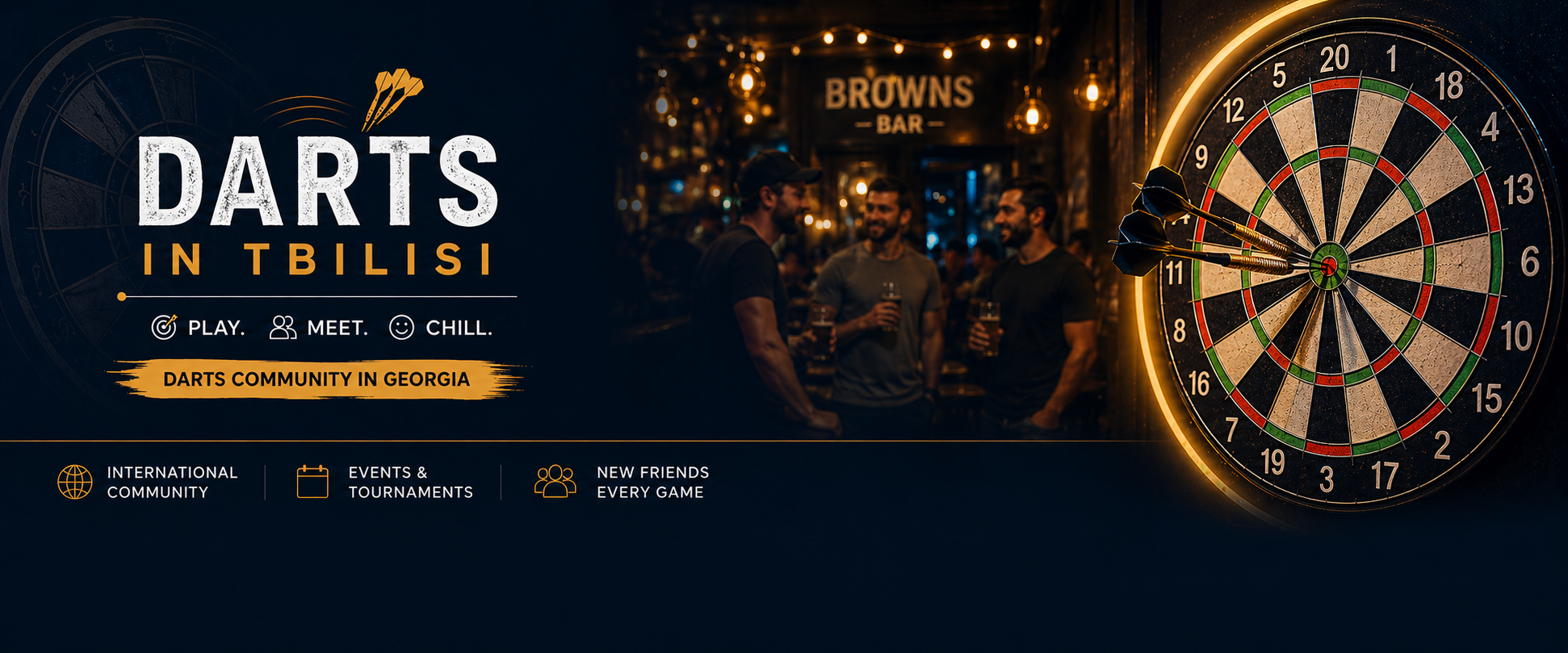 Darts in Tbilisi — Play. Meet. Chill.